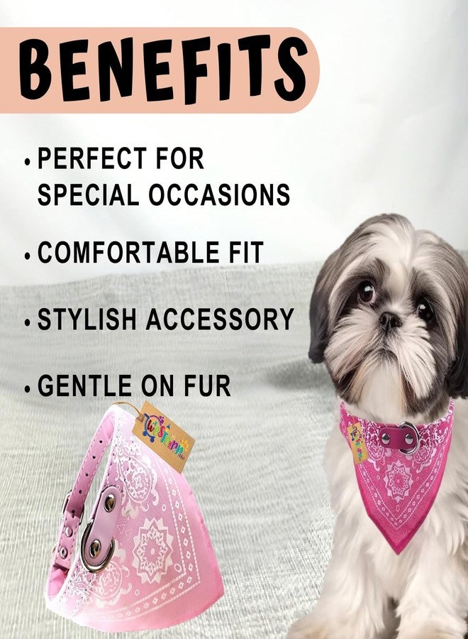 Western Era Stylish Dog Collar Scarf - Adjustable, Comfortable Pet Accessory for Puppy, Kitten, Trendy Bandana, Soft Fabric, Perfect, Special Occasions, Washable, Small Breed (Pink) - Image 5
